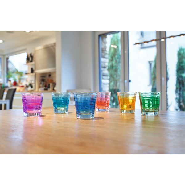 6 VERRES VARIO 25 CL couleur